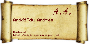 Andódy Andrea névjegykártya