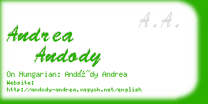 andrea andody business card